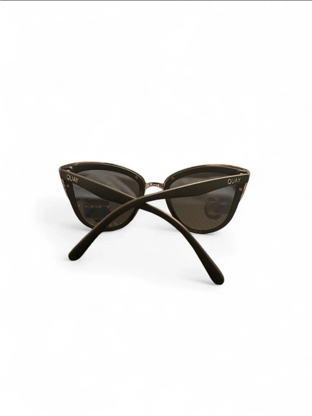 Quay Australia Black and Silver Cat Eye Sunglasses